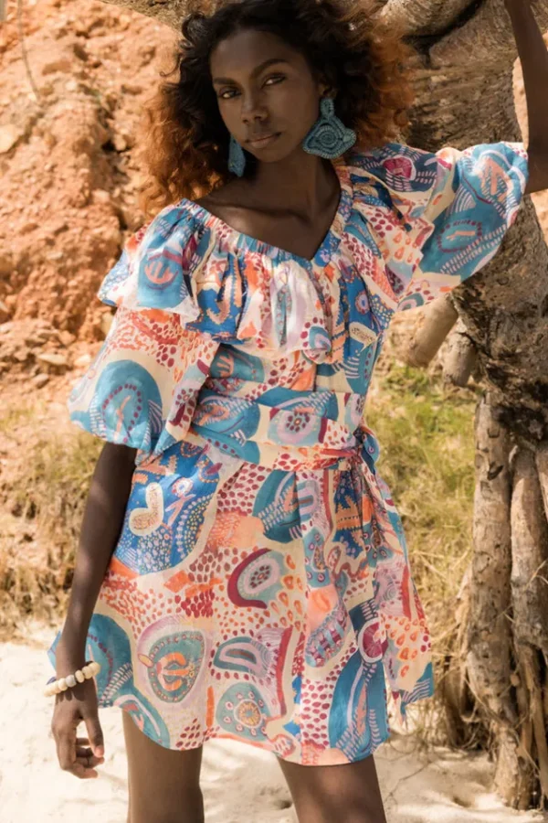 Bay Blue Akirra Koo Mini Dress Outlet