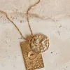 Gold Aquarius Stargazer Zodiac Necklace Online