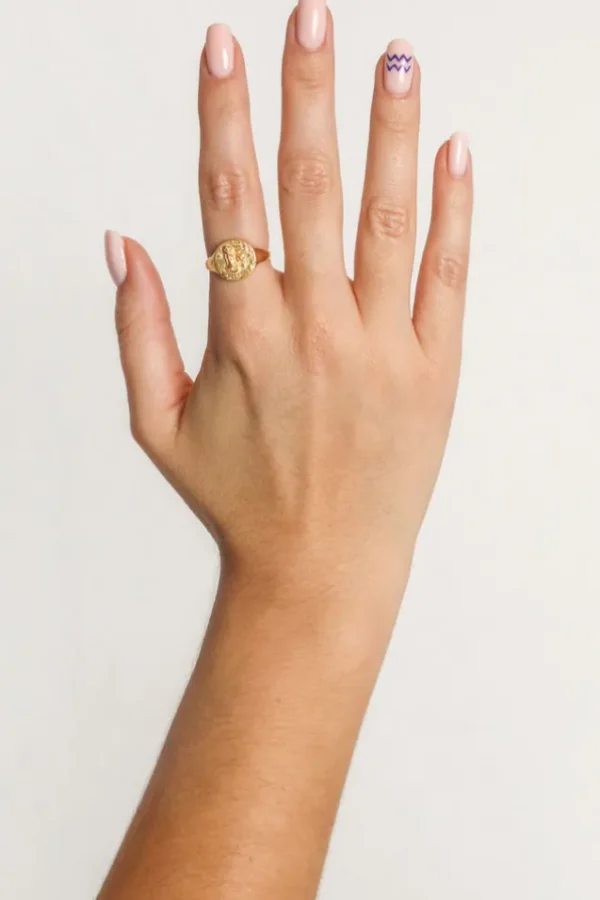 Gold Aquarius Stargazer Zodiac Ring New