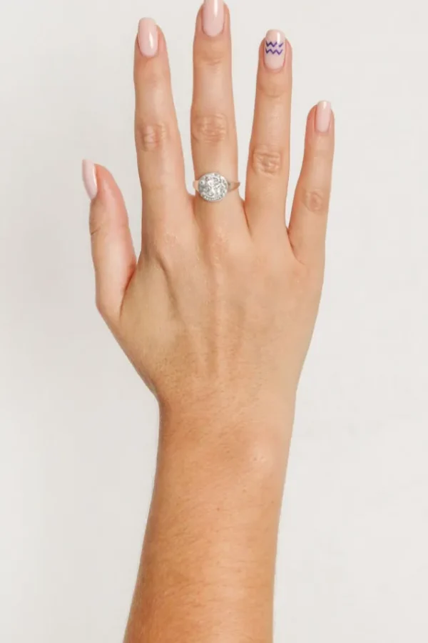 Sterling Silver Aquarius Stargazer Zodiac Ring Clearance