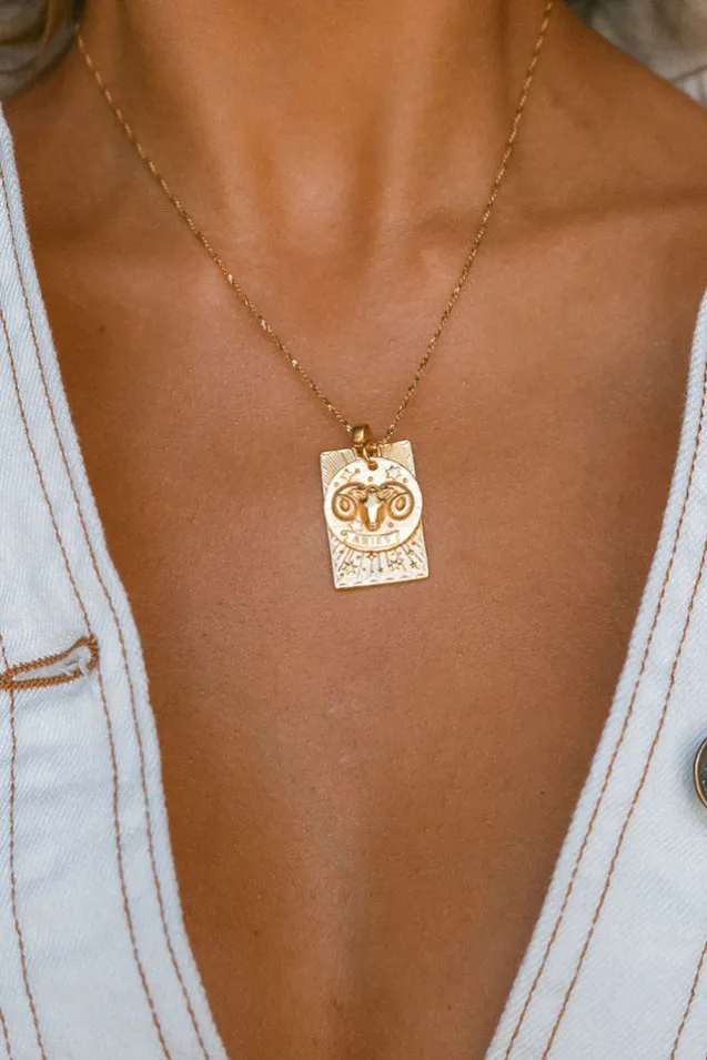 aries_stargazer_zodiac_ne_0.webp Gold Aries Stargazer Zodiac Necklace Fashion