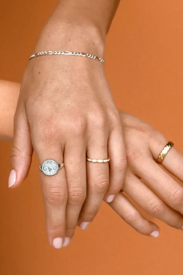 Sterling Silver Aries Stargazer Zodiac Ring Best Sale