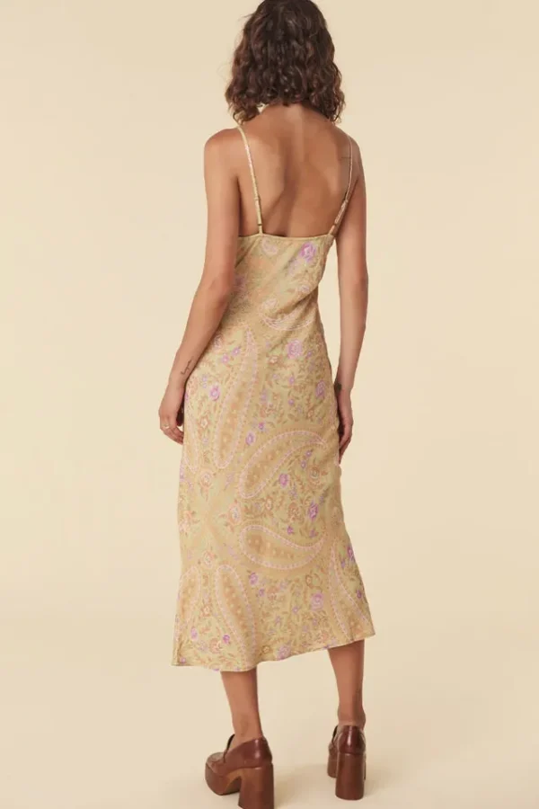 Dusty Olive Belladonna Bias Strappy Midi Dress Shop