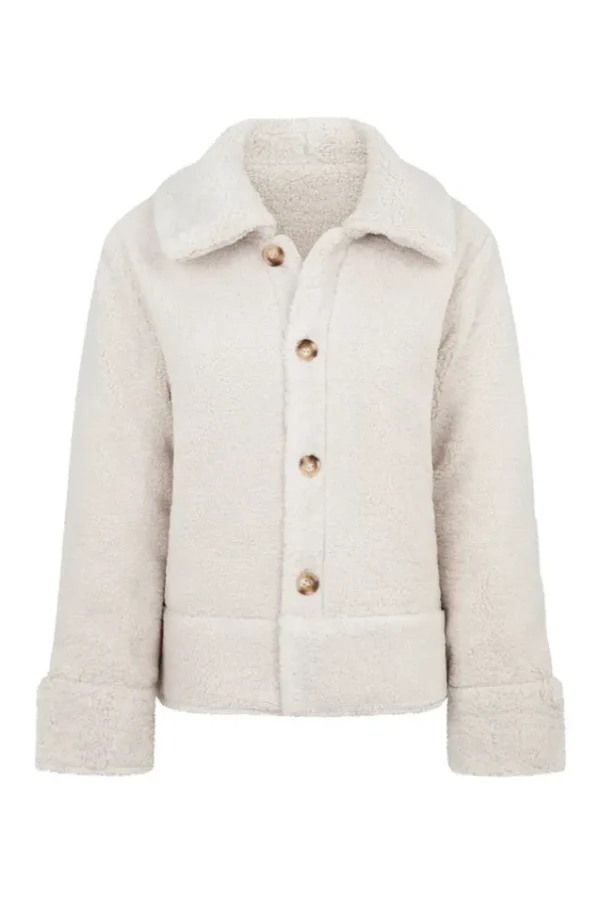 Dusty Olive Belladonna Reversible Shearling Jacket New