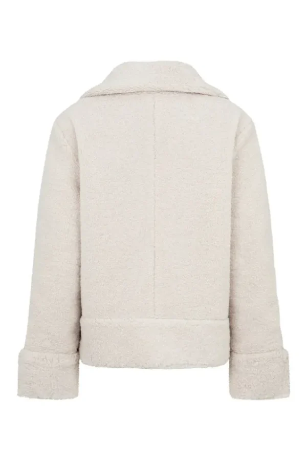 Dusty Olive Belladonna Reversible Shearling Jacket New