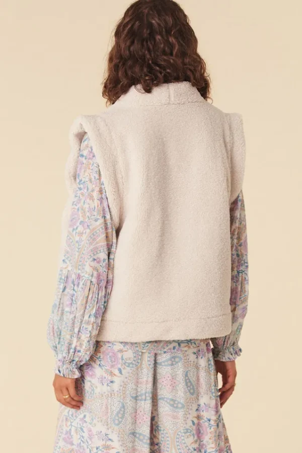 Tan Belladonna Reversible Shearling Vest Outlet