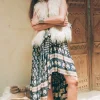 Charcoal Bohemian Royale Castaway Skirt Hot