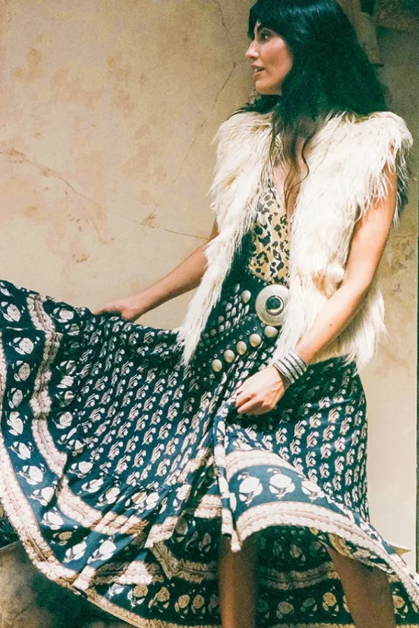Charcoal Bohemian Royale Castaway Skirt New