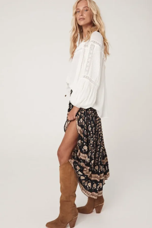 Charcoal Bohemian Royale Castaway Skirt Fashion