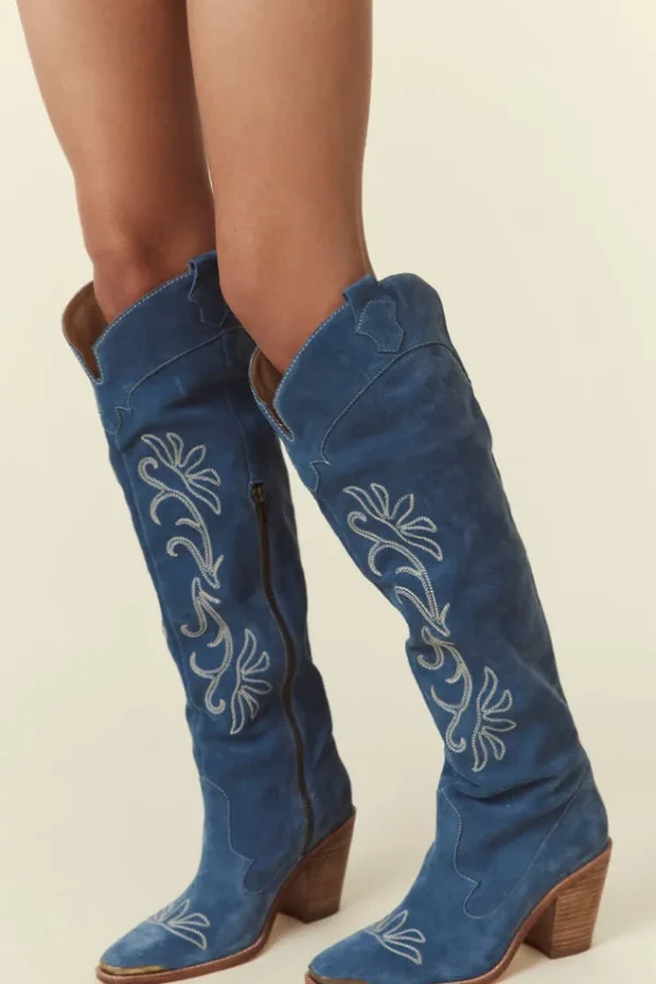 Denim Cabana Knee High Boot Fashion