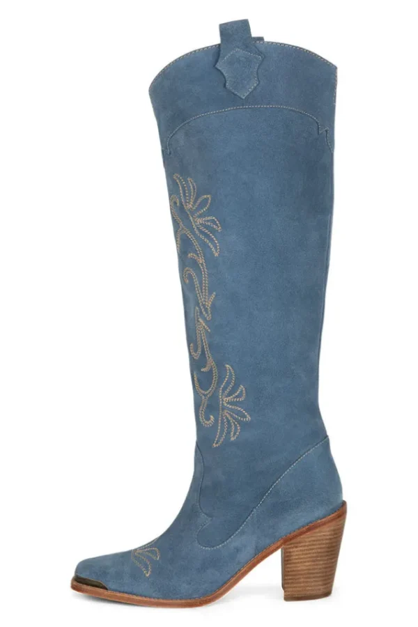 Denim Cabana Knee High Boot Fashion
