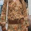 Antique Tan Cabana Studded Suede Belt Cheap