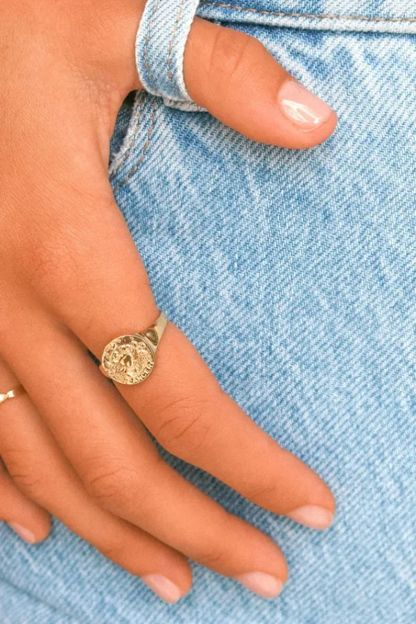 Gold Cancer Stargazer Zodiac Ring Sale