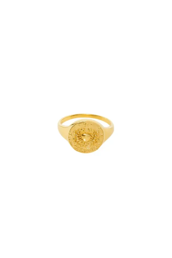 Gold Cancer Stargazer Zodiac Ring Sale