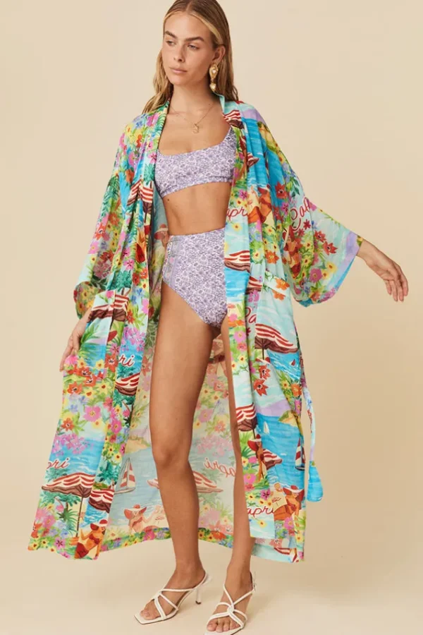 Ocean Capri Maxi Robe Hot
