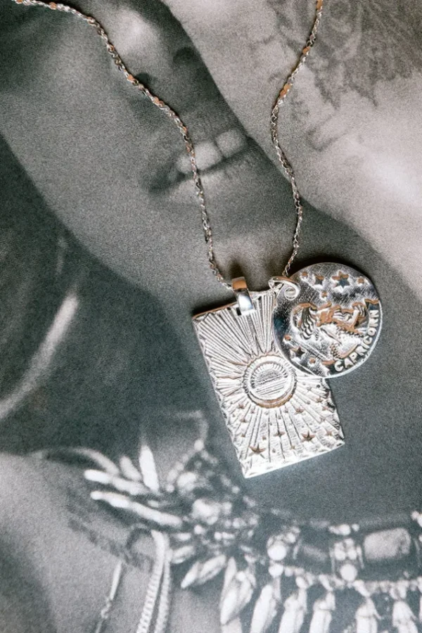 Silver Capricorn Stargazer Zodiac Necklace Online