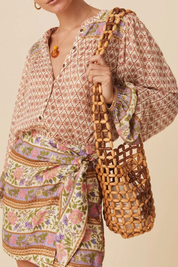 Natural Castaway Beaded Bag Discount