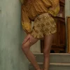 Champagne Chateau Flutter Short New