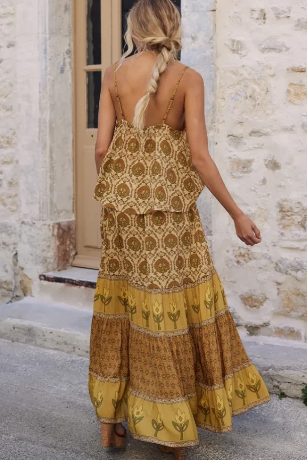 Champagne Chateau Maxi Skirt Outlet