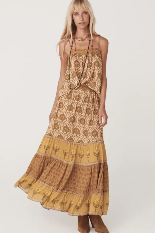 Champagne Chateau Maxi Skirt Outlet