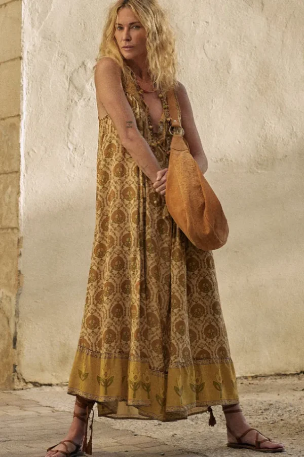 Champagne Chateau Maxi Sundress Hot