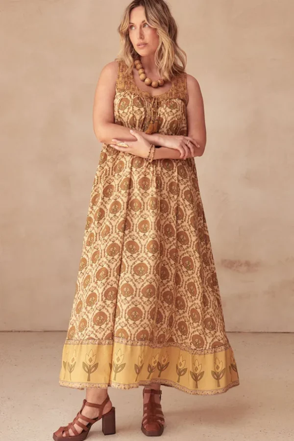 Champagne Chateau Maxi Sundress Hot