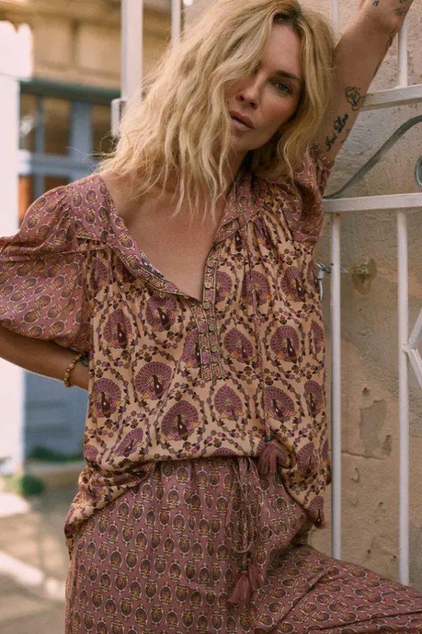 Grape Chateau Short Sleeve Blouse Best Sale