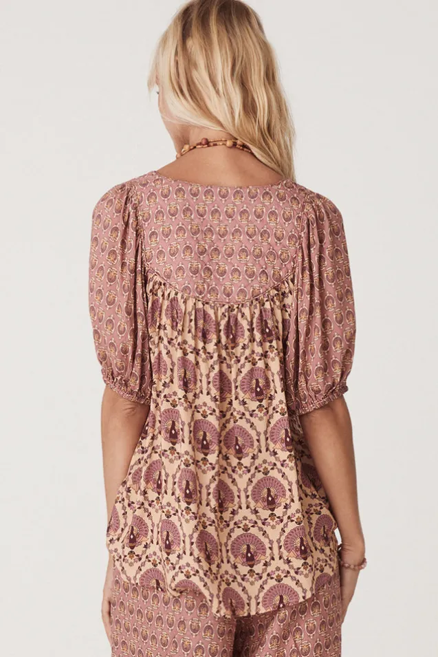 chateau_short_sleeve_blou_3.webp Grape Chateau Short Sleeve Blouse Best Sale
