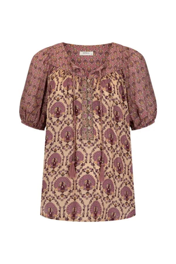 Grape Chateau Short Sleeve Blouse Hot