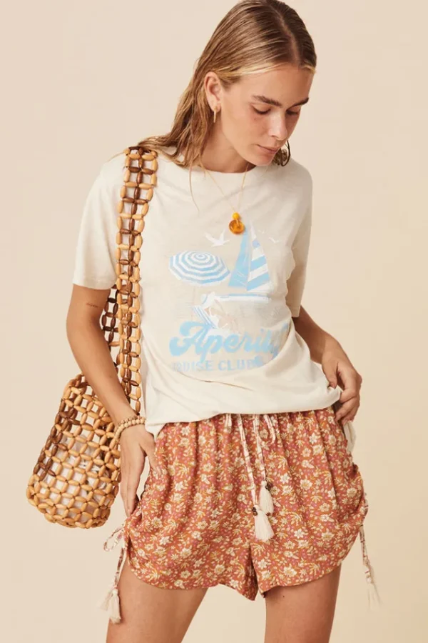 Antique White Cruise Club Tee Flash Sale