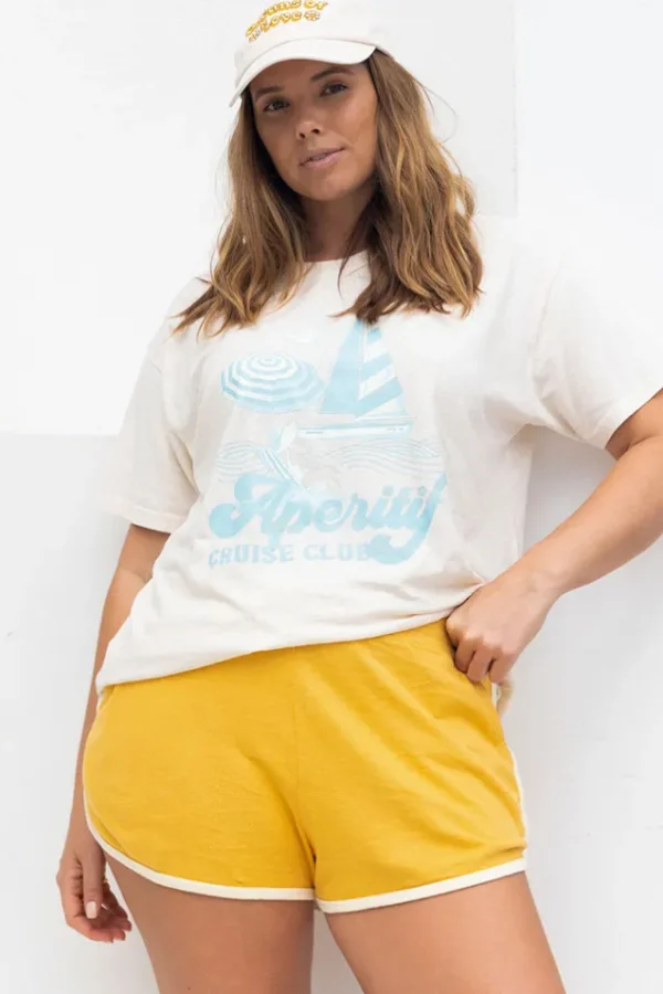 Antique White Cruise Club Tee Flash Sale