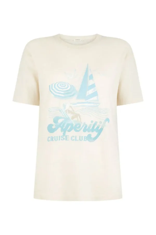 Antique White Cruise Club Tee Flash Sale