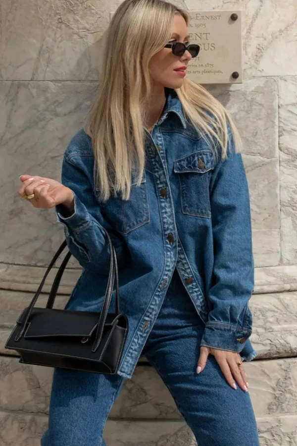 Patchwork Daisy Denim Shirt Fashion