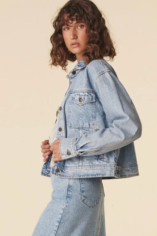 Sun Washed Blue Eve Denim Jacket Shop