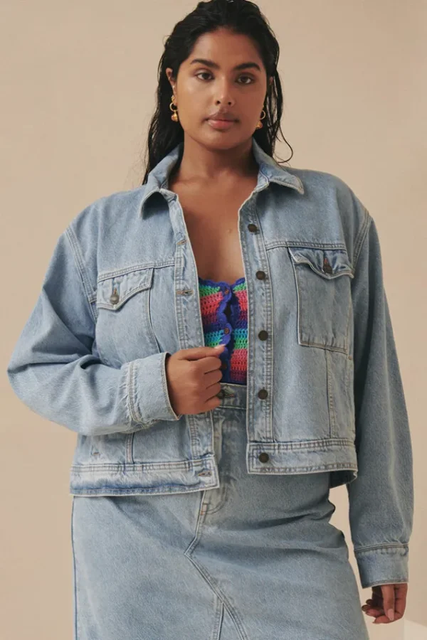 Sun Washed Blue Eve Denim Jacket Flash Sale