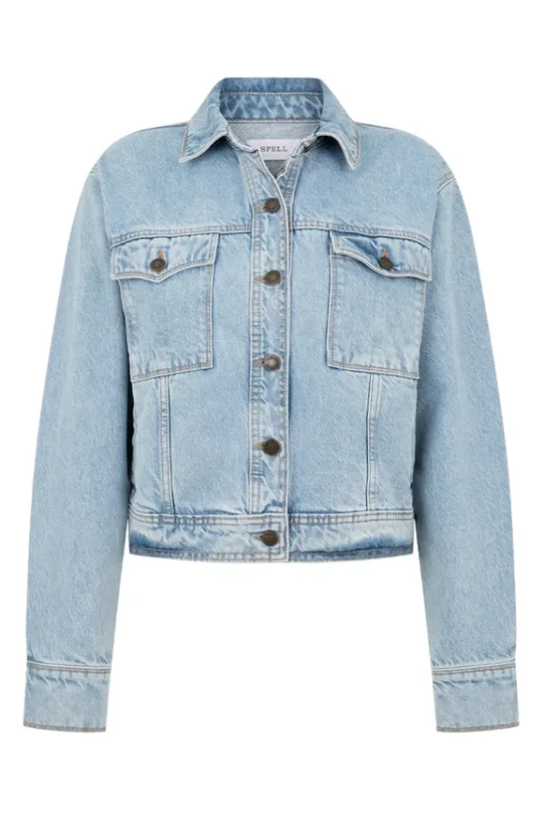 Sun Washed Blue Eve Denim Jacket Shop