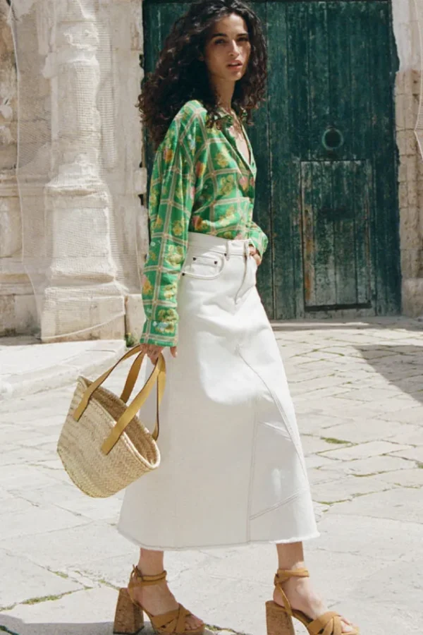 Salt Eve Denim Skirt Hot