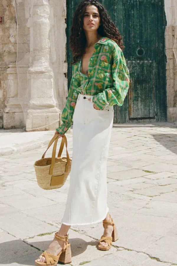 Salt Eve Denim Skirt Hot