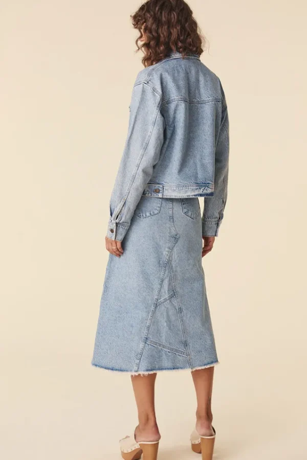 Sun Washed Blue Eve Denim Skirt Store