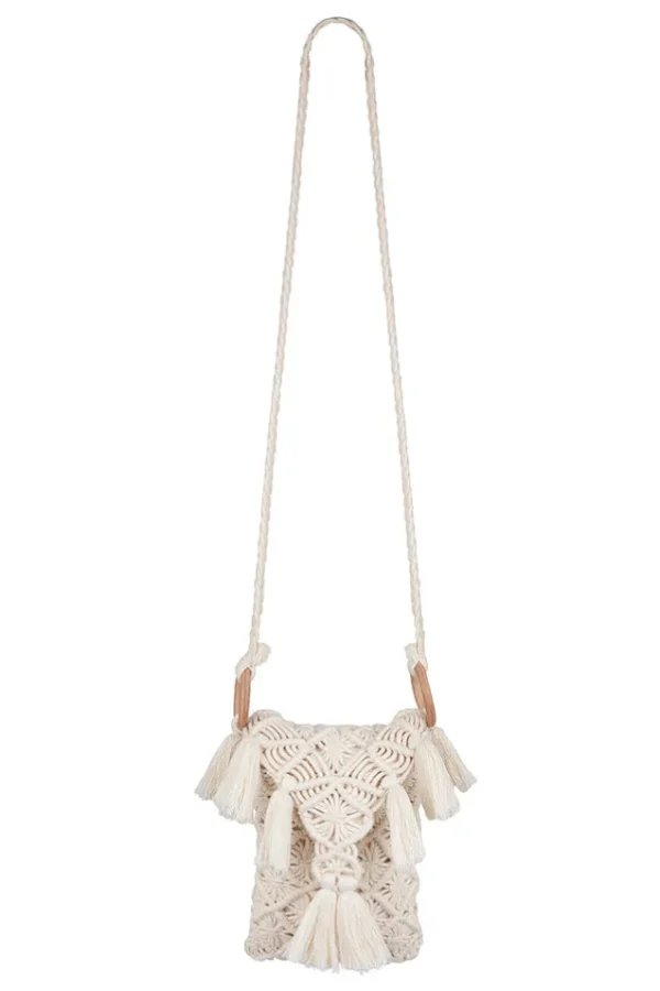Natural Flora Macrame Crossbody Bag Sale
