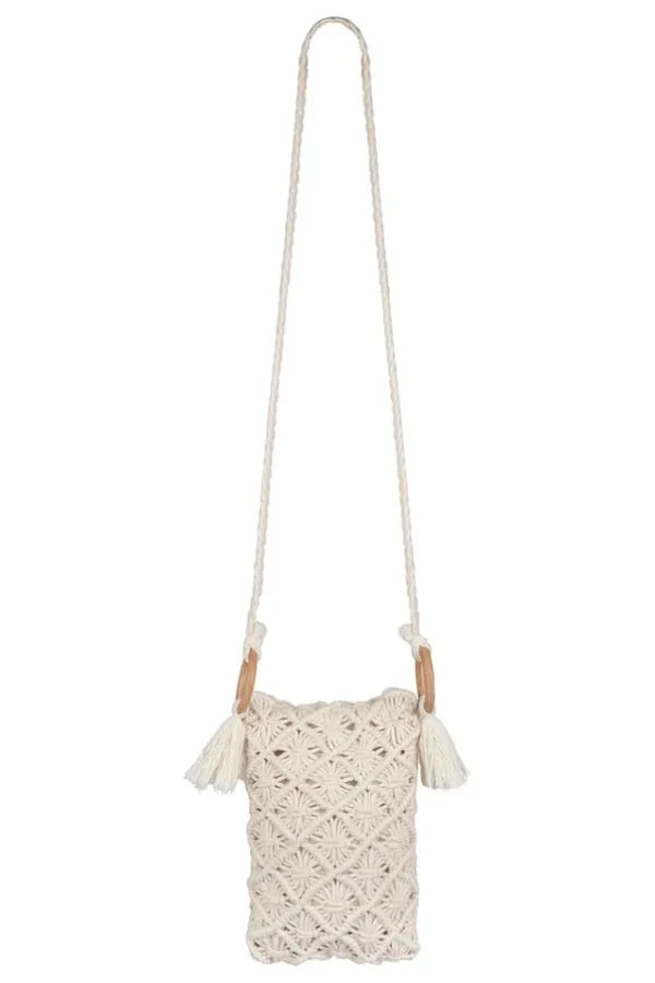 Natural Flora Macrame Crossbody Bag Sale