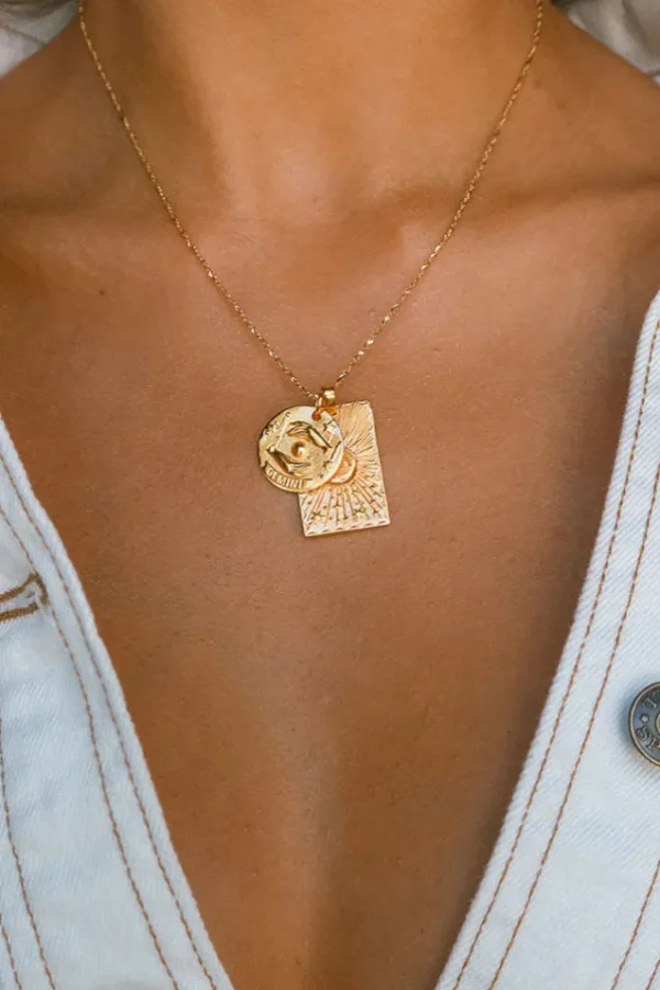 Gold Gemini Stargazer Zodiac Necklace Store