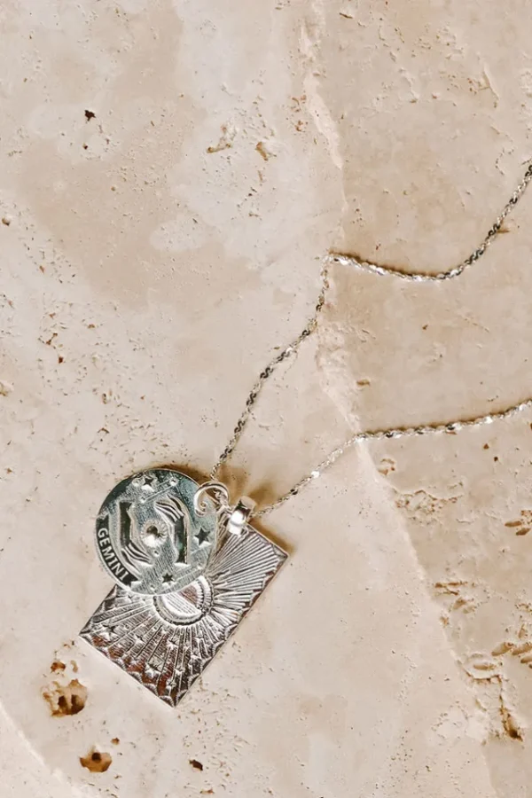 Silver Gemini Stargazer Zodiac Necklace Shop