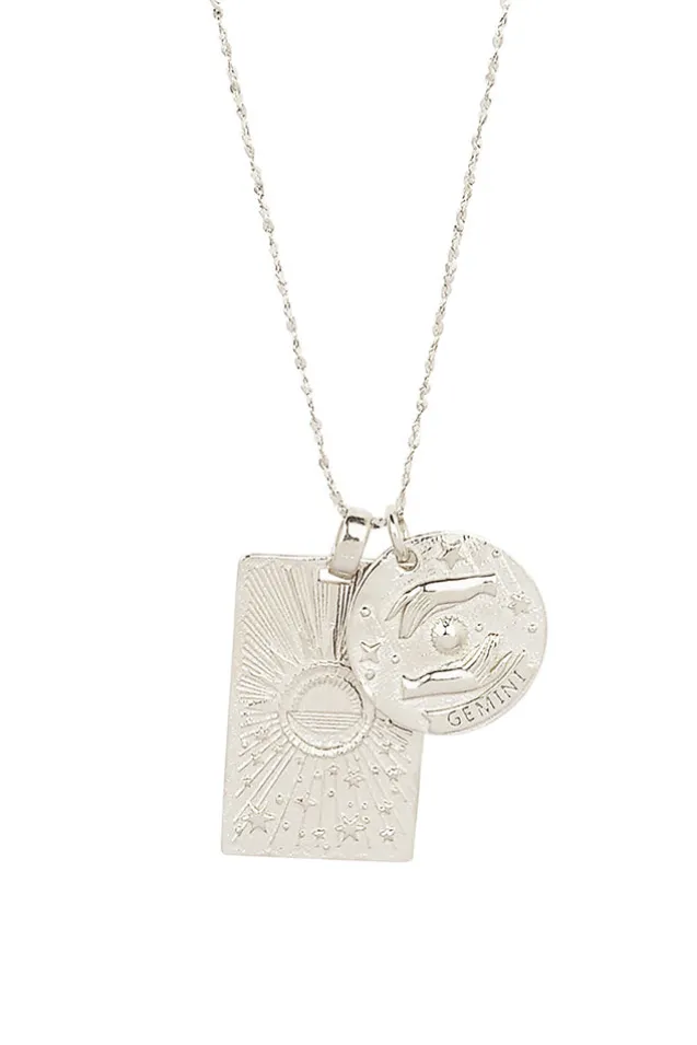 gemini_stargazer_zodiac_n_3.webp Silver Gemini Stargazer Zodiac Necklace Shop