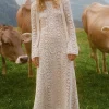 Cream Helena Crochet Lace Gown Clearance