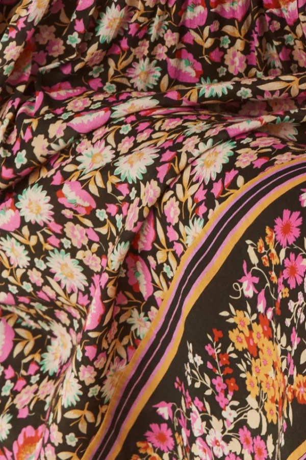 Night Blossom Impala Lily Boho Midi Dress Cheap