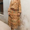 Gold Impala Lily Midi Dress Sale