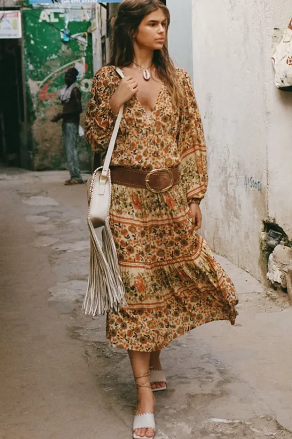 Gold Impala Lily Midi Dress Sale