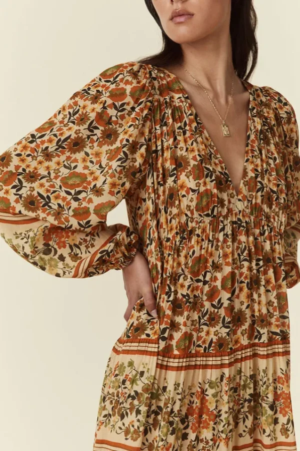 Gold Impala Lily Midi Dress Sale
