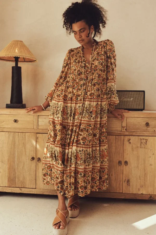 Gold Impala Lily Midi Dress Sale